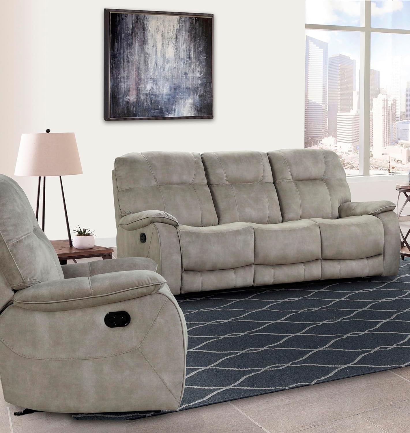 Cooper - Shadow Natural Manual Reclining Sofa and Recliner-1