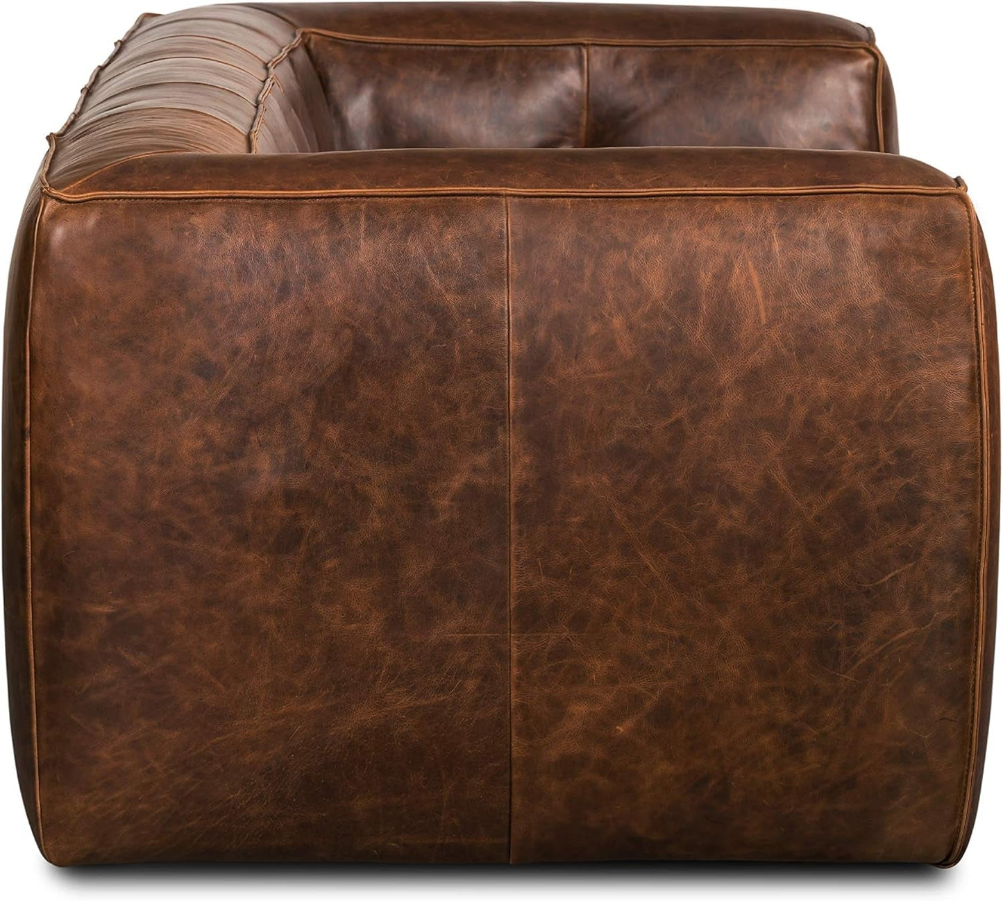 Capa Sofa in Full-Grain Semi-Aniline Italian Tanned Leather in Chocolate Brown-4