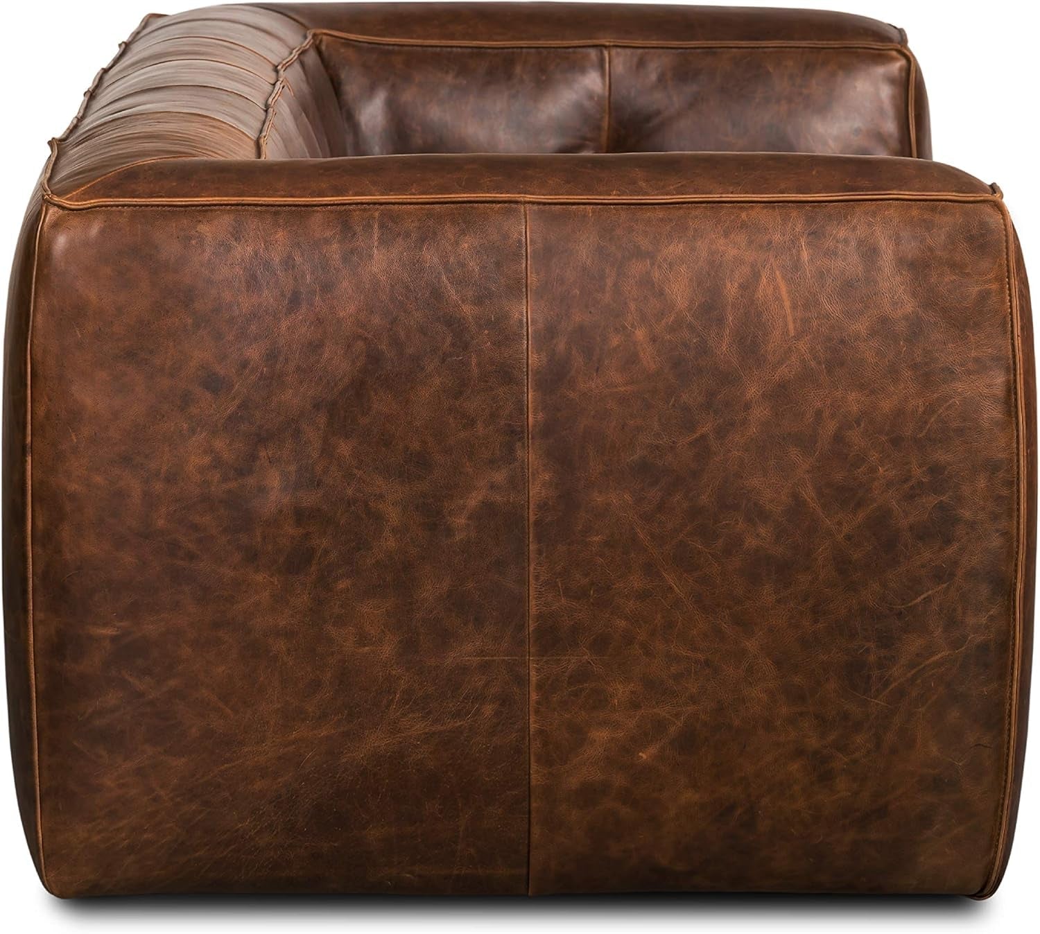 Capa Sofa in Full-Grain Semi-Aniline Italian Tanned Leather in Chocolate Brown-4