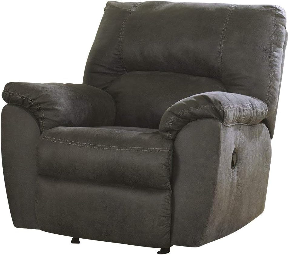 Tambo Faux Leather Manual Rocker Recliner, Gray-0
