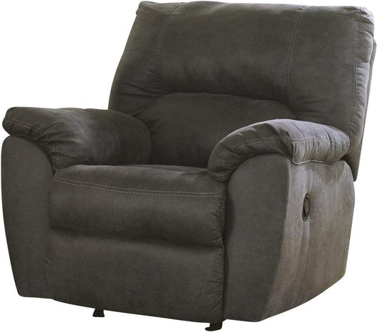 Tambo Faux Leather Manual Rocker Recliner, Gray-0