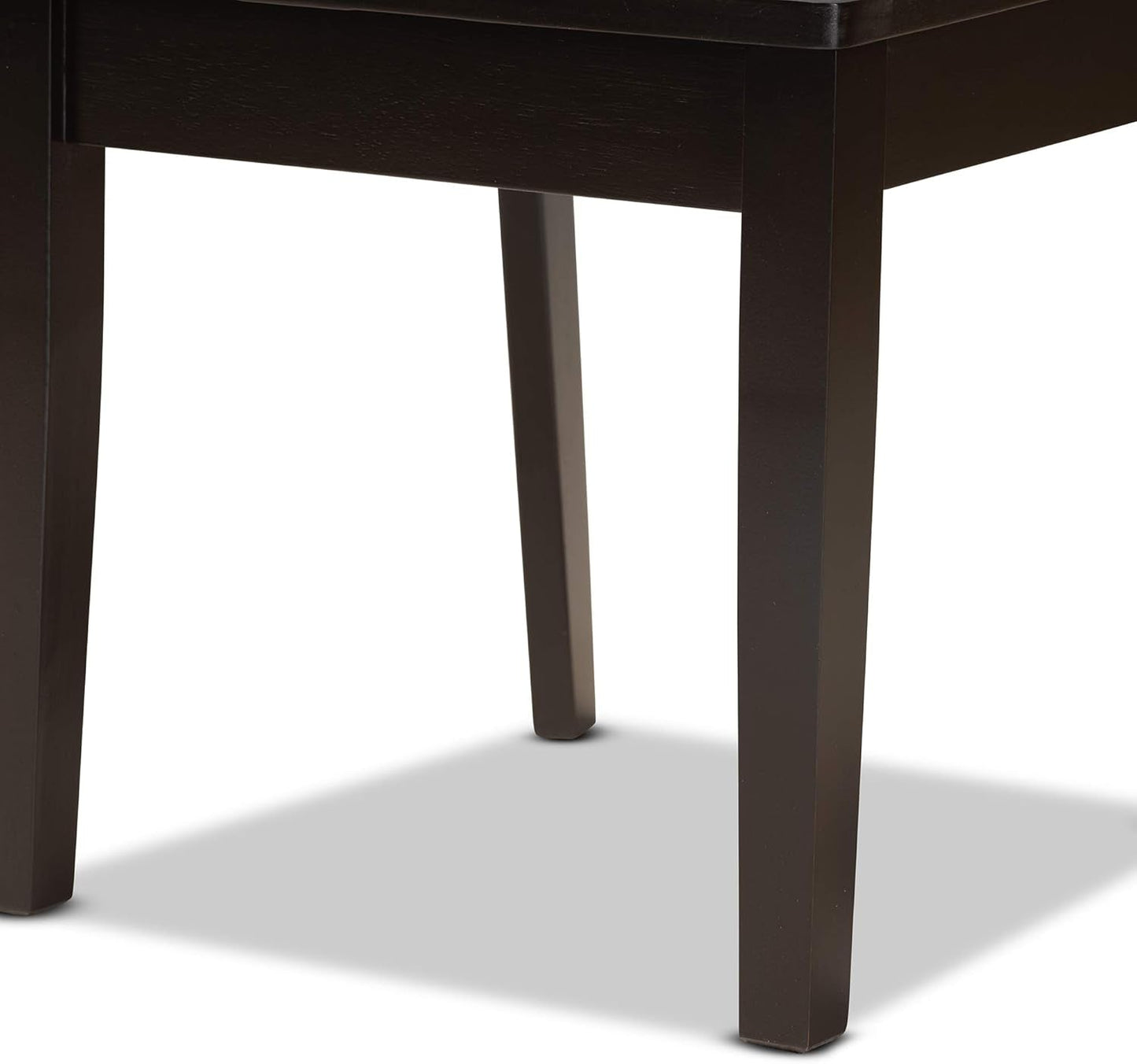 Caron Dining Chair and Dining Chair Transitional Dark Brown Finished Wood 2-Piece Dining Chair Set-4