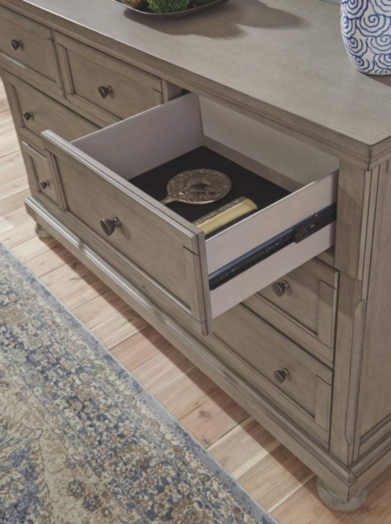 Lettner Modern Traditional 7 Drawer Dresser, Light Gray-4