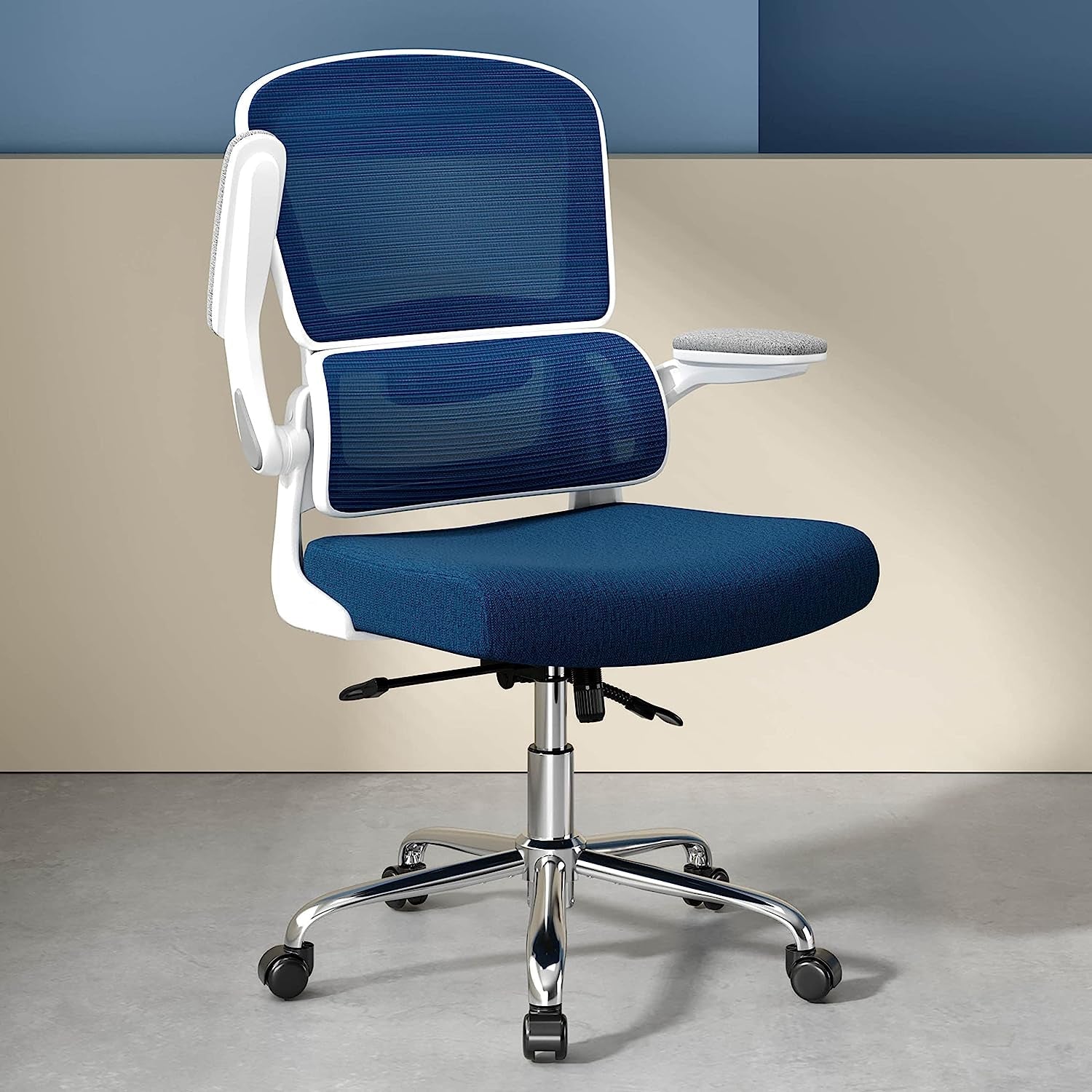Comfortable Ergonomic Mesh Office Chair with Flip-Up Arms-0