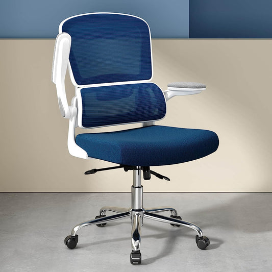 Comfortable Ergonomic Mesh Office Chair with Flip-Up Arms-0