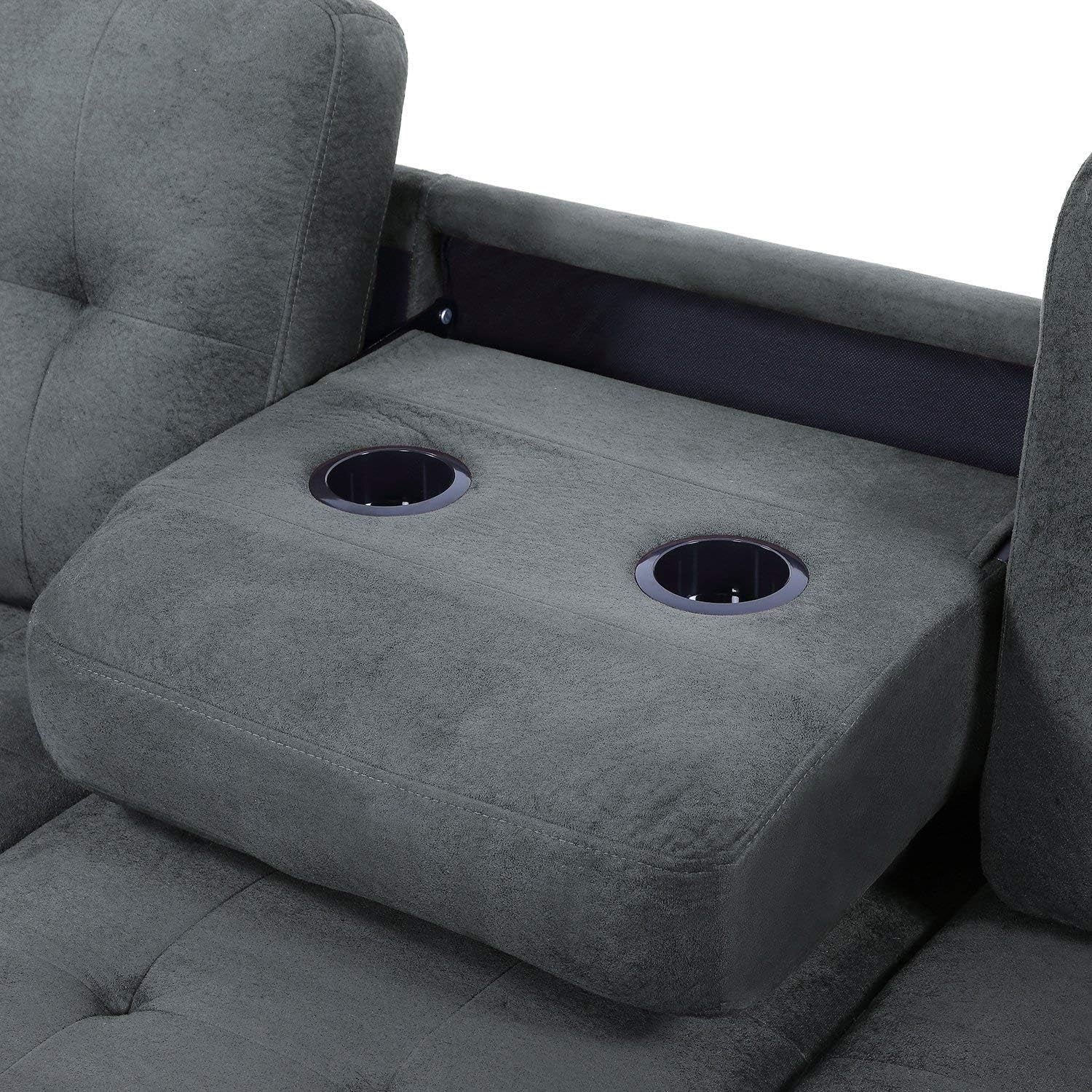 Modern L-Shaped Sectional Sofa Couch with Storage Ottoman-3