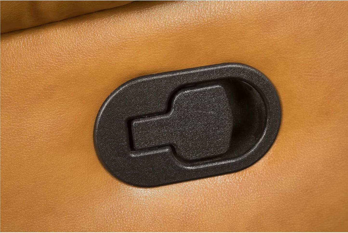 Manual Recliner Sofa Set Vegan Leather Reclining Sofa Set Living Room Furniture Sets Loveseat Couch Chair Set with Cup Holders/Storage Console/Drop down Table for Home/Office (Ginger,3Pcs Set)-4