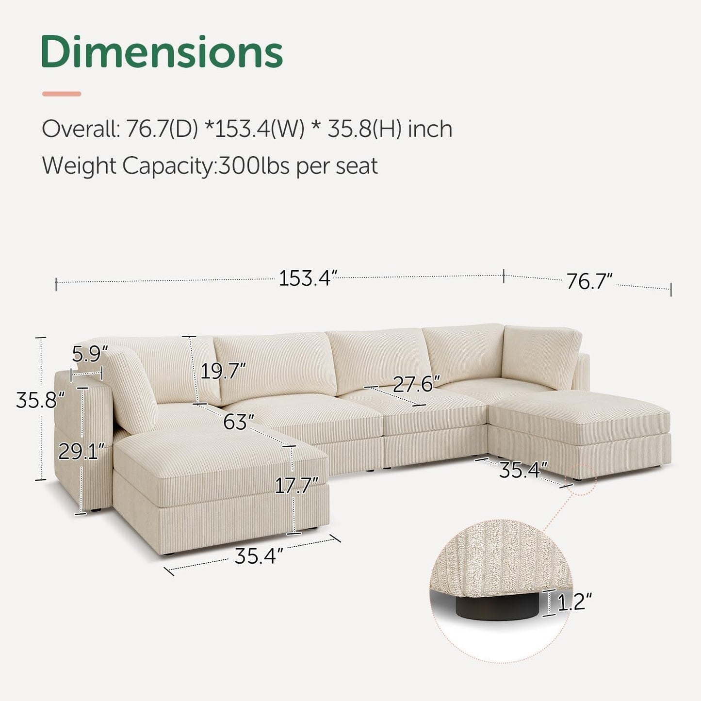 Modular Sectional Sofa with Storage Chaise-2