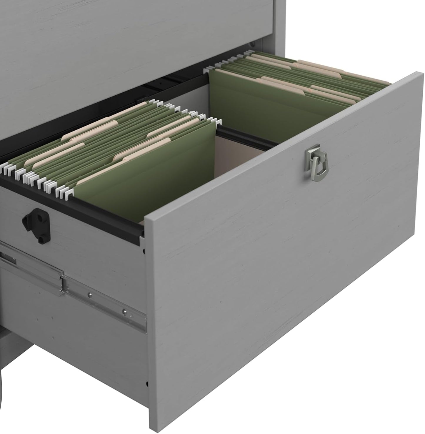 Bush Furniture Salinas 2 Drawer Lateral File Cabinet in Cape Cod Gray, Home Office Storage Solution, Organizer with Drawers for Workspace, Filing Unit-2