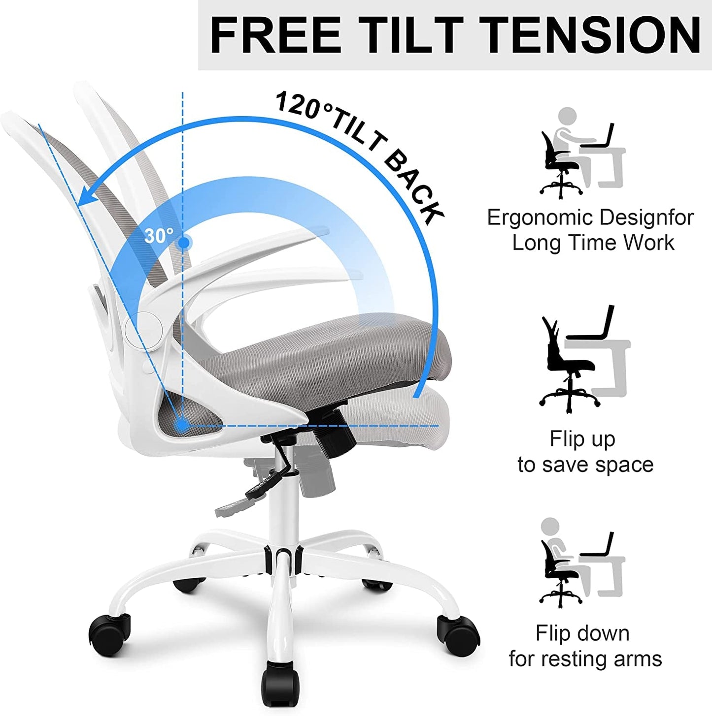 Adjustable Ergonomic Office Chair with Lumbar Support-2