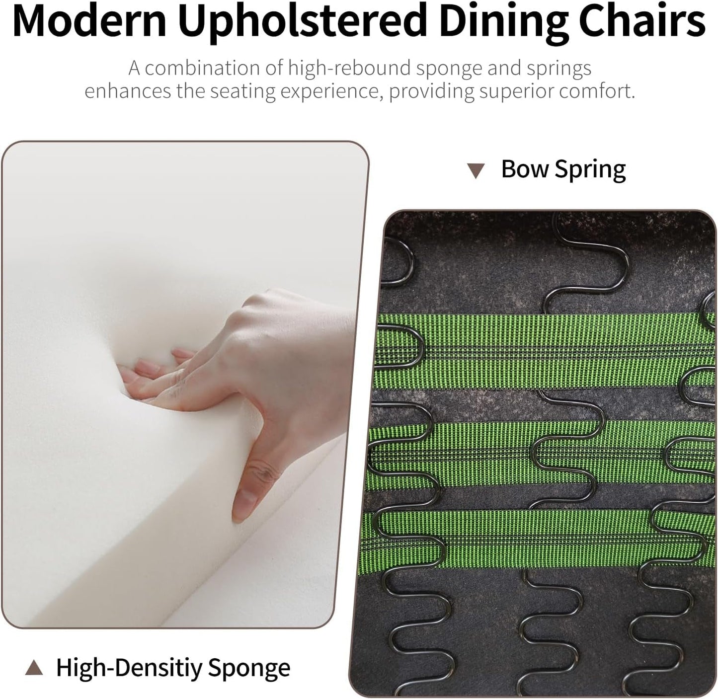 Velvet Dining Chairs Set of 4, High-End Tufted Upholstered Dining Chair with Back Ring Pull, Nailhead Trim and Solid Wood Legs, Modern Dining Room Chairs for Dining Room, Black &Patterned-4