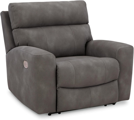 Next-Gen Durapella Contemporary Faux Leather Wall Hugger Power Recliner with Adjustable Headrest and USB Ports, Dark Brown-0