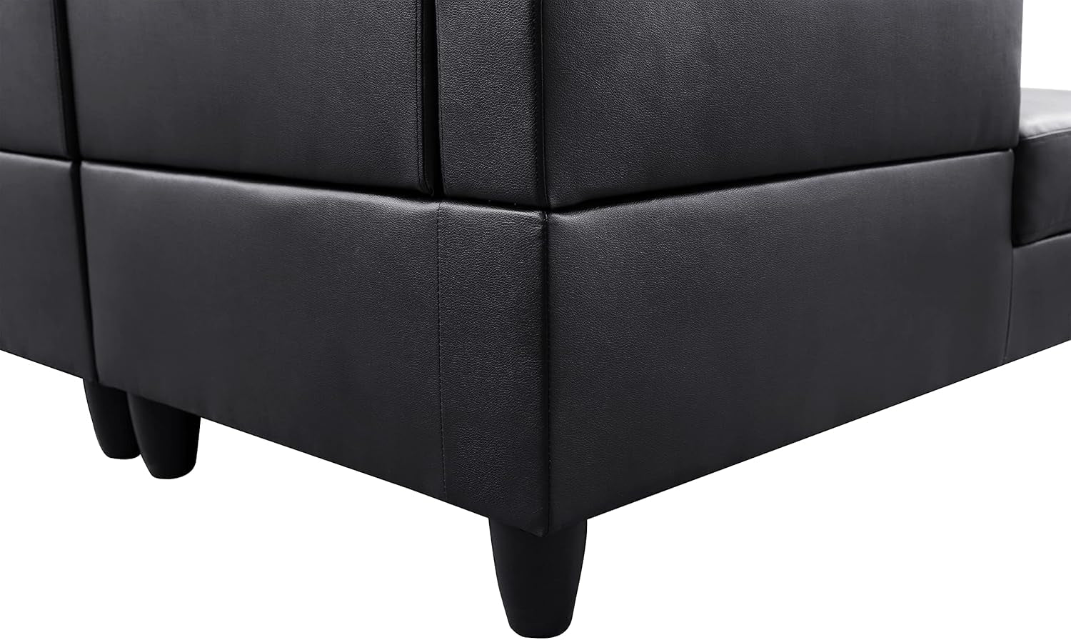 L Shaped Sectional Modern Sofa - Convertible Leather Sofa Sleeper Sofa Bed Couch Set with Reversible Chaise, Lounge Sofa Modular Cloud Sofa Couch for Living Room Apartment-3