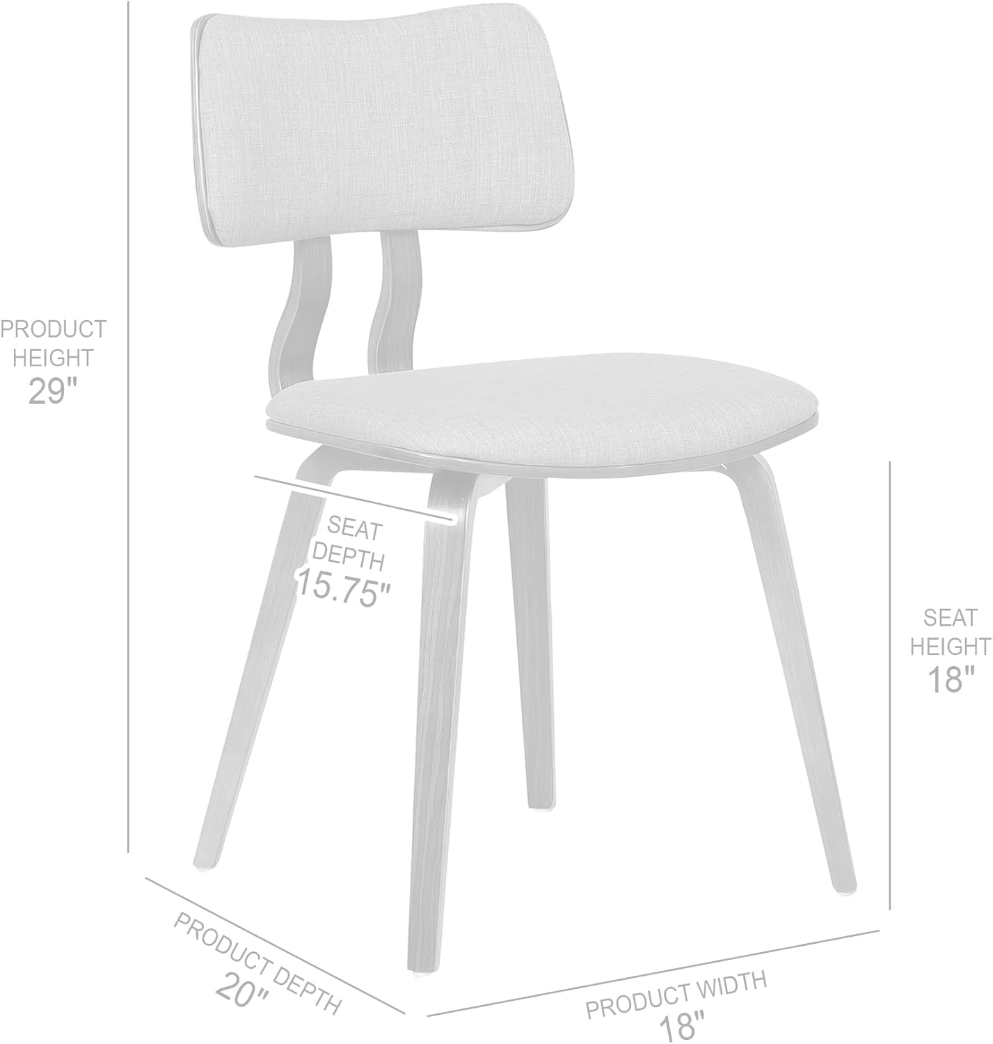 Jaguar Mid Century Modern Dining Accent Chair for Kitchen Table Desk Vanity in Green Fabric and Walnut Wood Finish-2