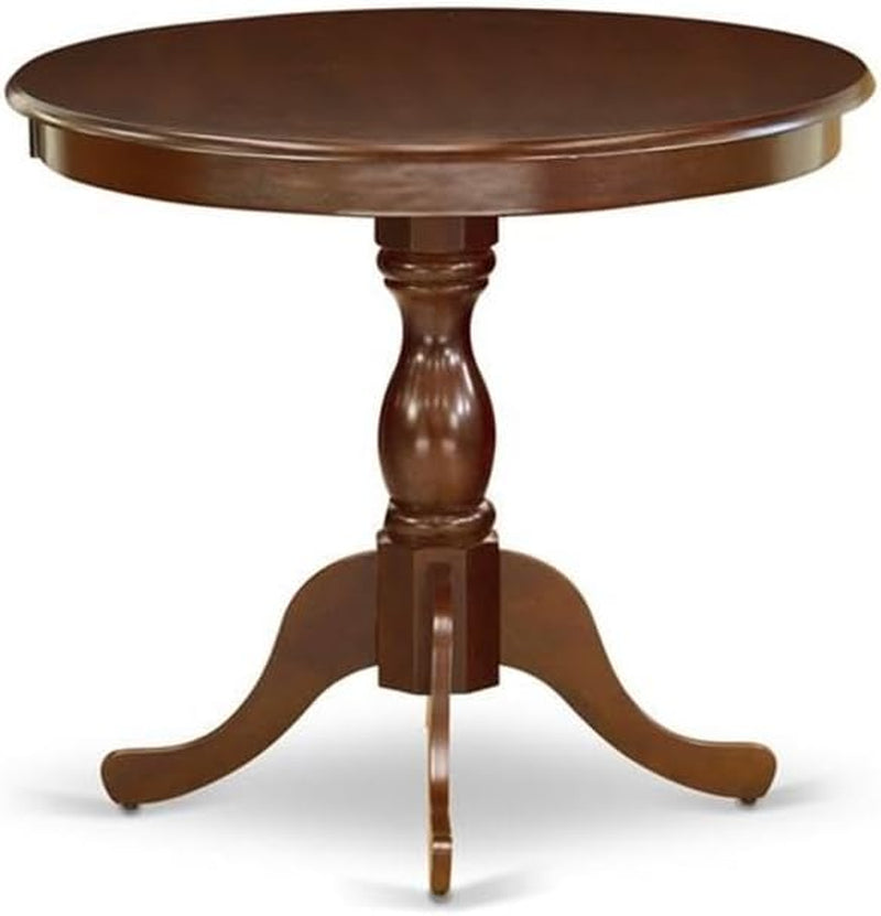 Antique Dining Room Table - a round Kitchen Table Top with Pedestal Base, 36X36 Inch, Mahogany-3