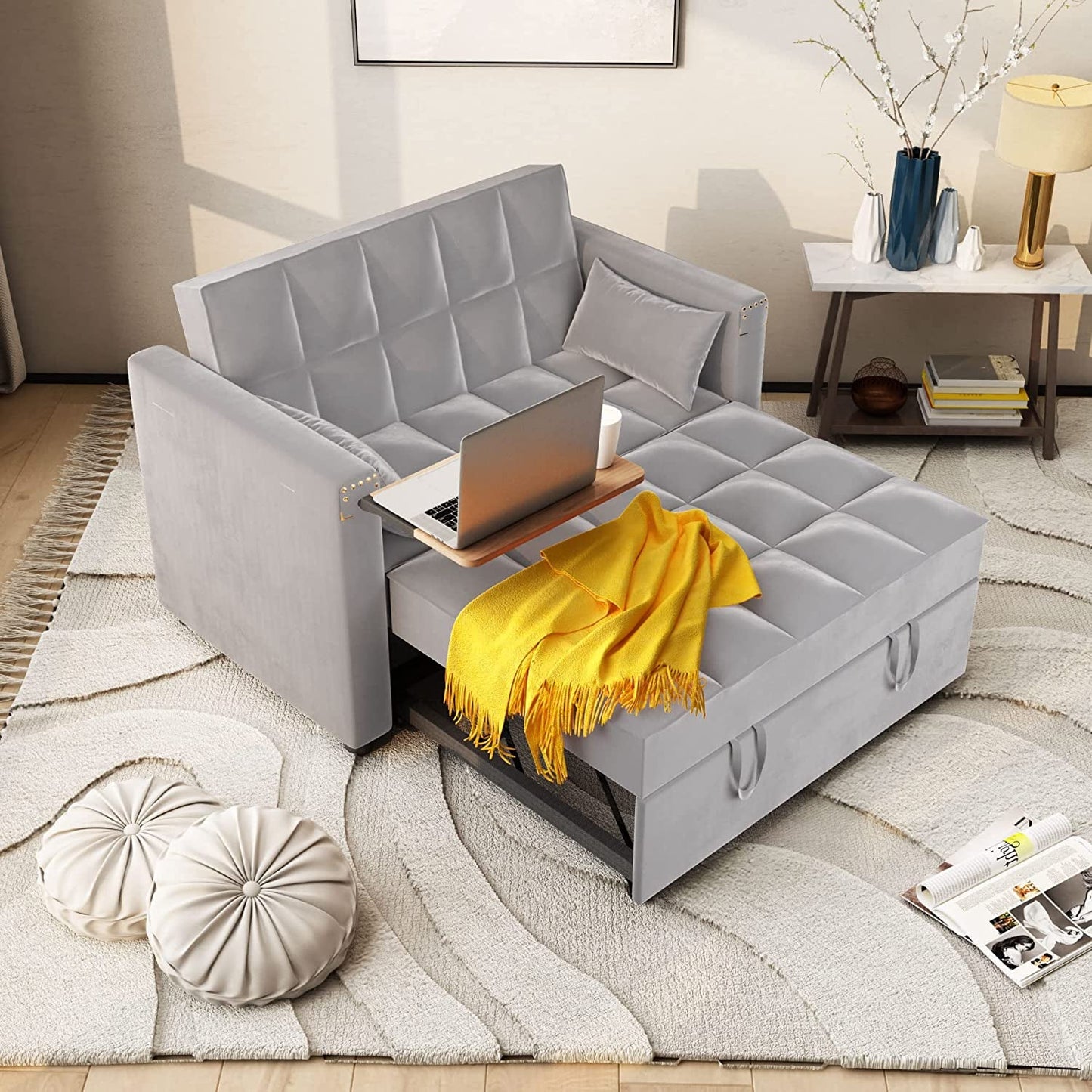 Multi-Functional Sofa Bed with Hidden Table-1