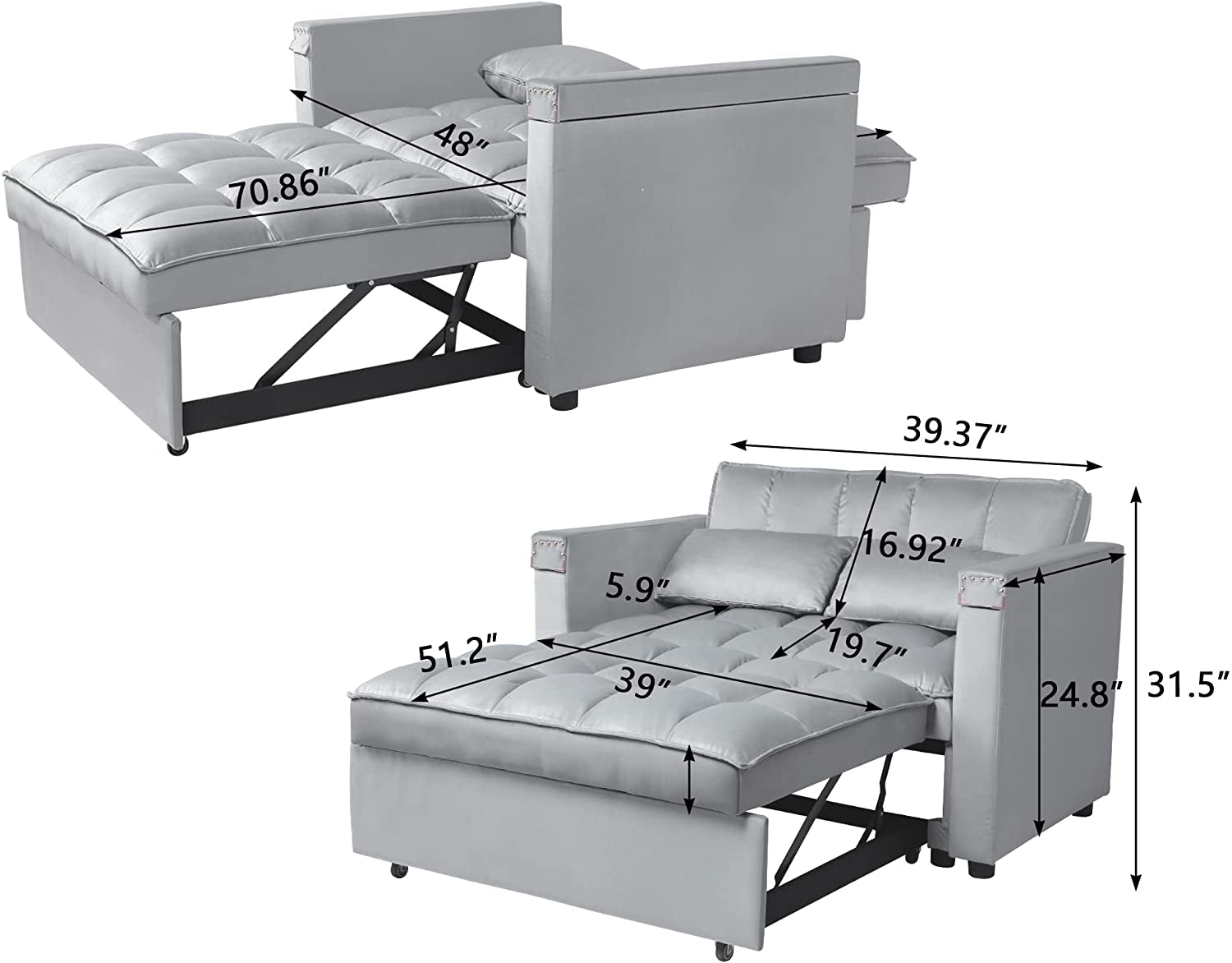 Multi-Functional Sofa Bed with Hidden Table-3