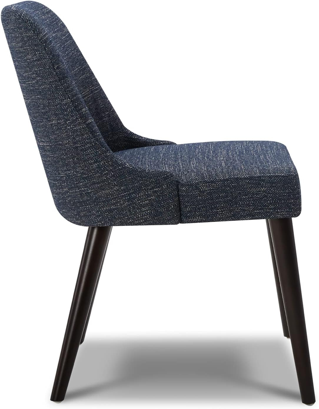 Mid-Century Modern Dark Blue Fabric Accent Chair, Set of 2-2