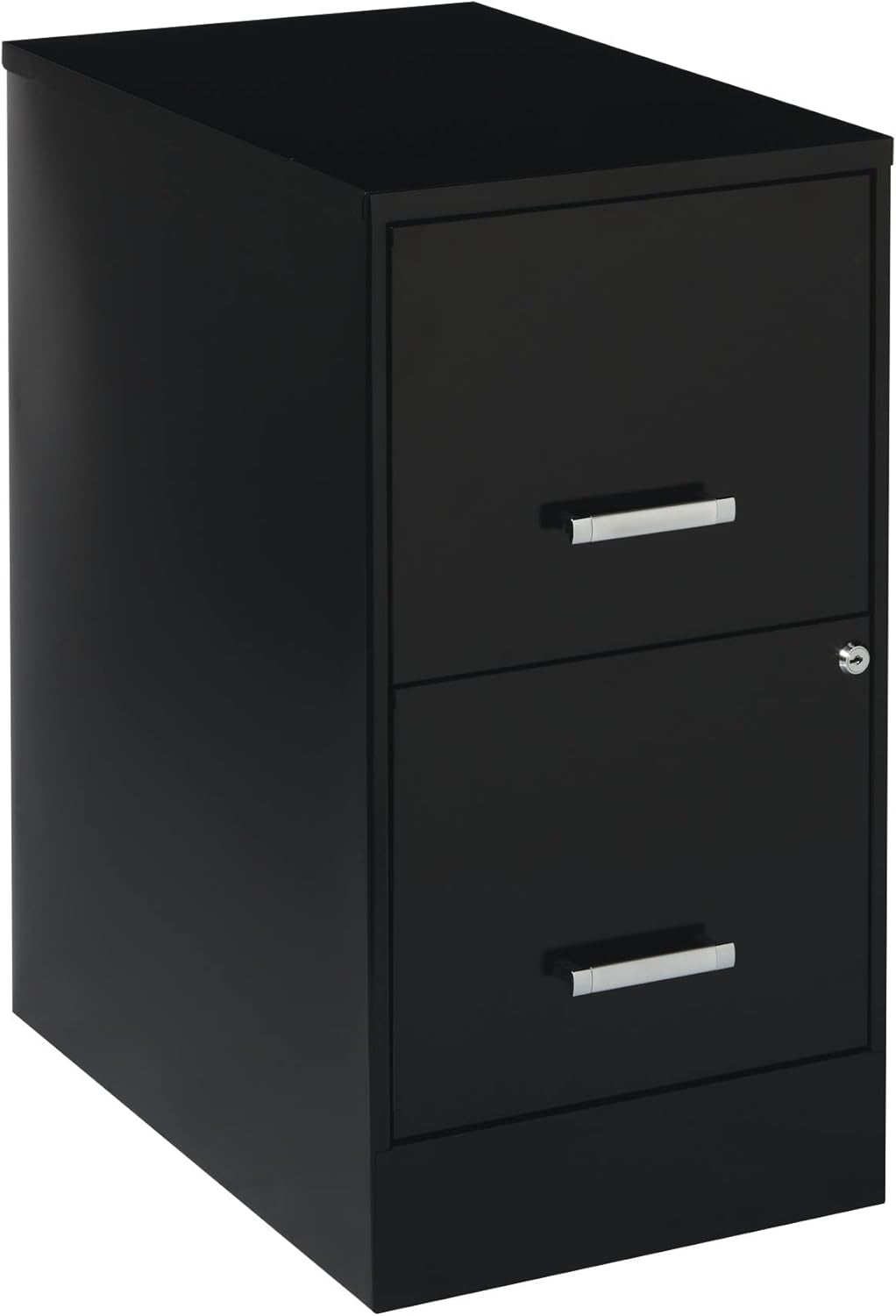 Black 2 Drawer Metal Vertical File Cabinet-0