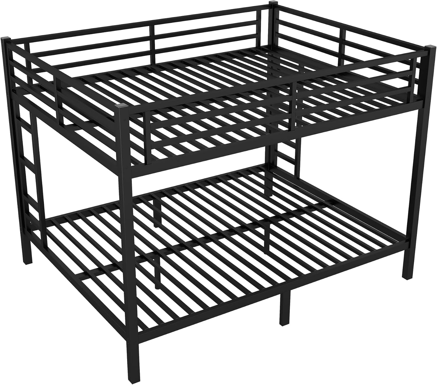 Bunk Bed Queen over Queen, Heavy Duty Metal Bunk Bed Frame, Queen Bunk Bed for Adults, Adult Bunk Beds Heavy Duty, Queen Bunk Bed, Black-4