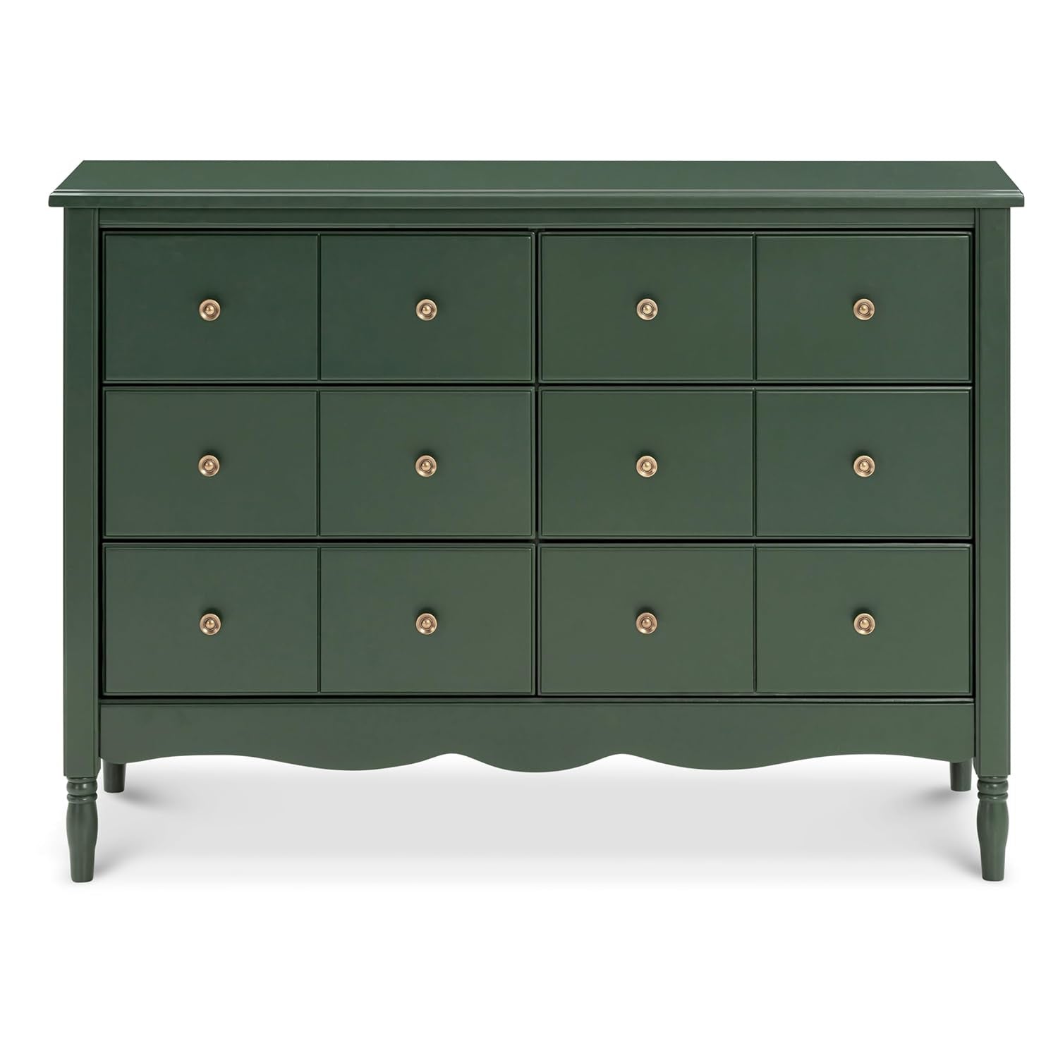 Liberty 6-Drawer Assembled Dresser in Forest Green | 2 Sets of Knobs-0