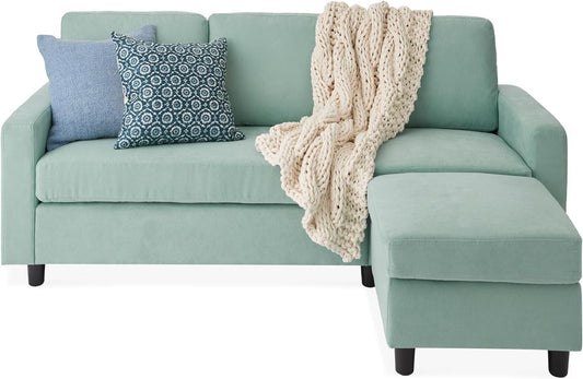 Aqua 3-Seat L-Shape Sectional Sofa with Ottoman-0