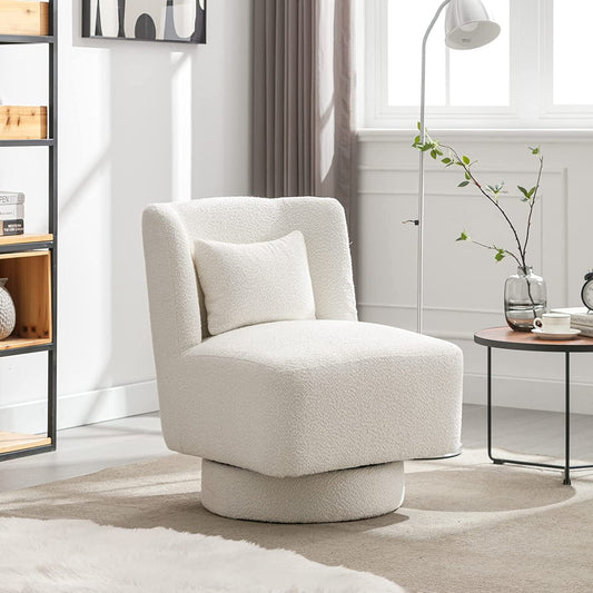 Comfy Ivory Swivel Chair for Any Room-1