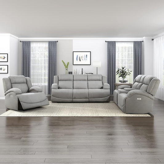 Landwood Power Reclining Living Room Set, 3-Piece, Gray-0