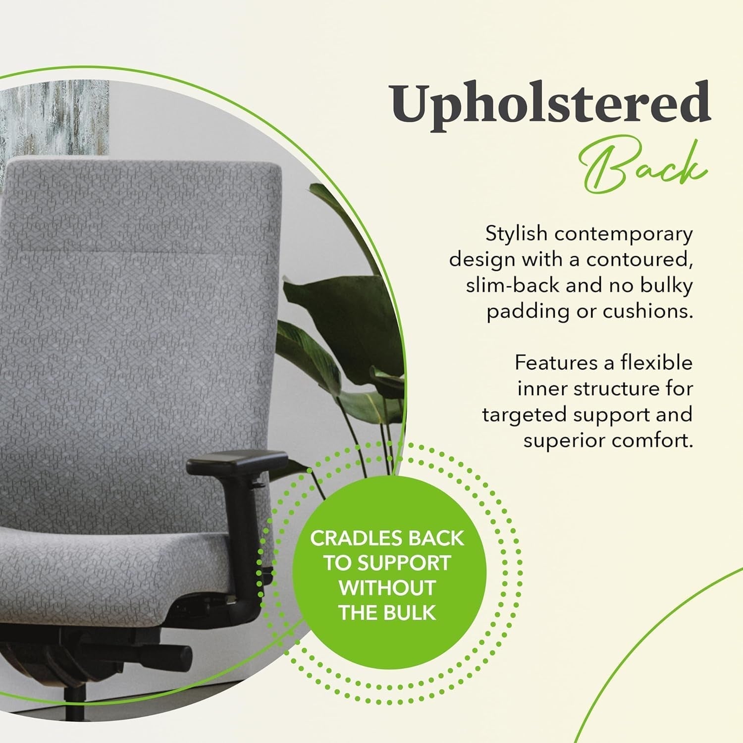 Ignition 2.0 Fabric Office Chair - Upholstered Desk Chair with Wheels and Arms Adjustable Office Chair - Synchro-Tilt Recline Executive Ergonomic Office Chair Computer, Home, Gaming - Grey-4