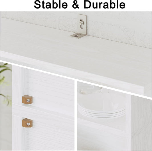 Tall Industrial Bookcase with Doors and Shelves-1