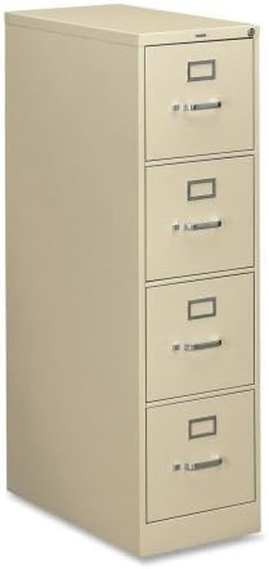310 Series Vertical Files W/Locks-4 Drawer File, Vertical, Letter, 15"X26-1/2"X52", Putty-0