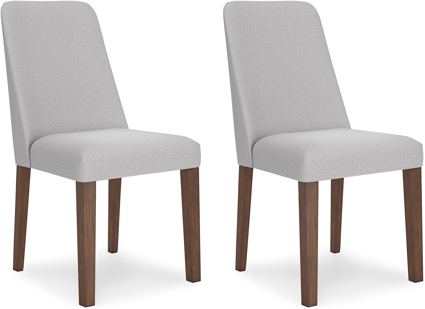 Lyncott Contemporary Dining Room Upholstered Side Chair with Foam Cushion, Set of 2, Cream & Brown-0