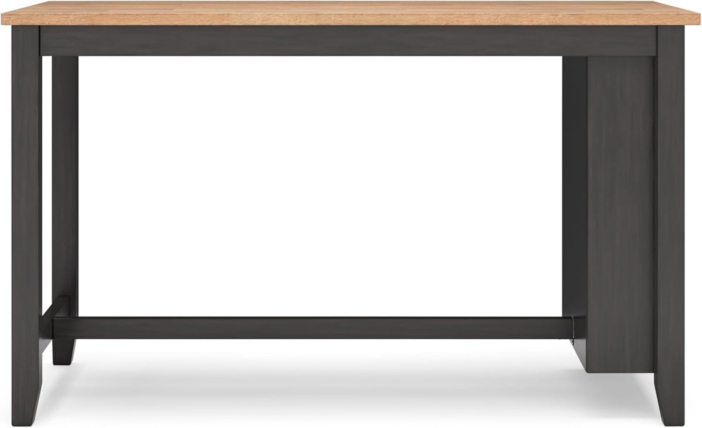 Gesthaven Contemporary Counter Height Dining Table with 3 Shelves and Trestle Base, Light Brown & Dark Brown-3