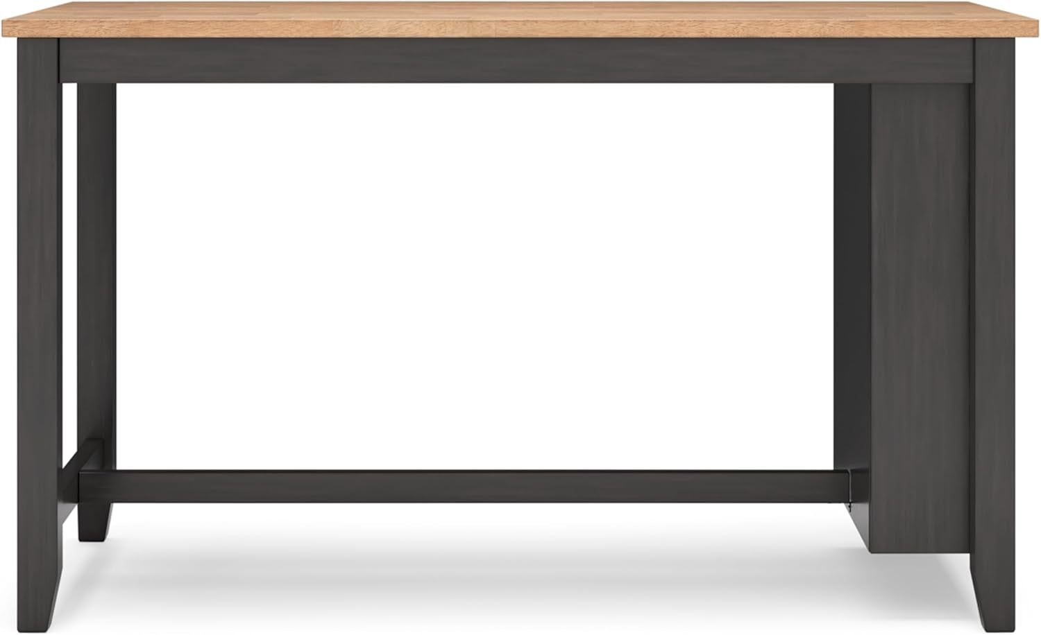 Gesthaven Contemporary Counter Height Dining Table with 3 Shelves and Trestle Base, Light Brown & Dark Brown-3