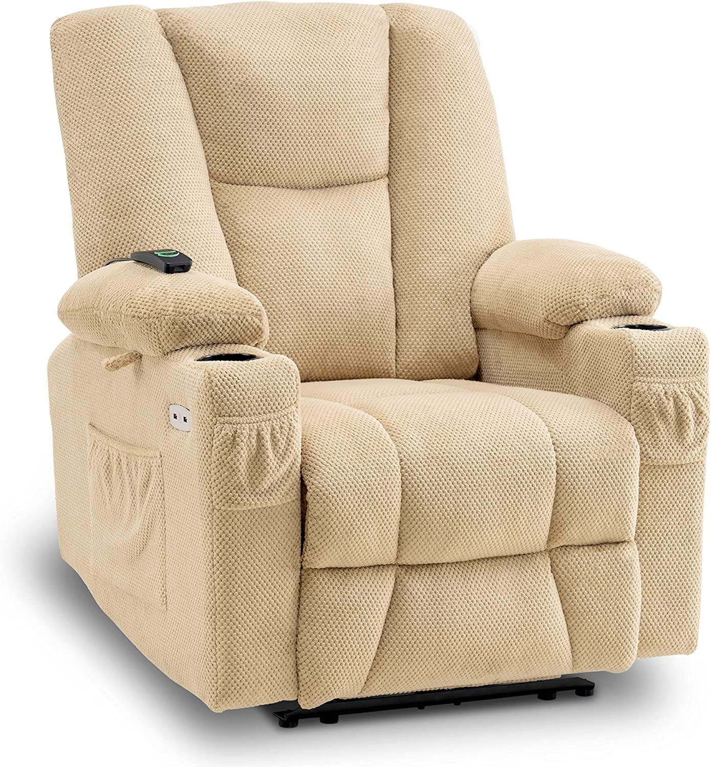 Fabric Electric Power Recliner Chair with Heat-1