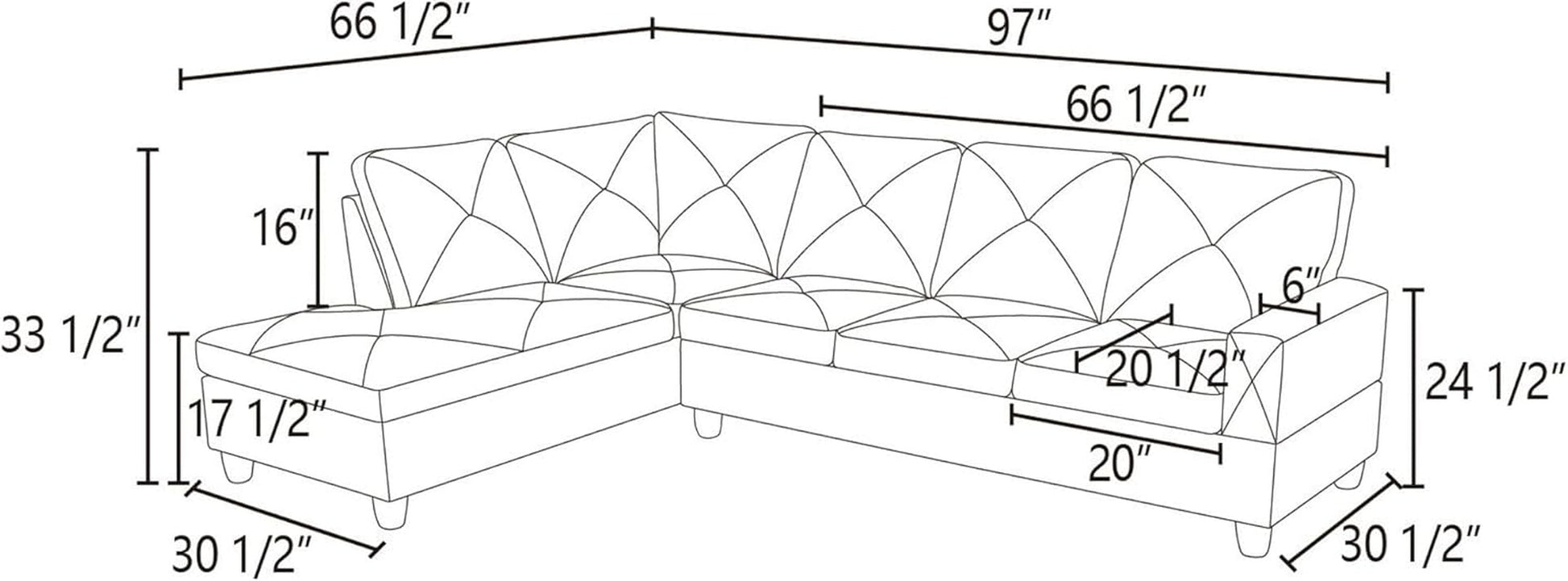 L-Shaped Sectional Sofa Set, Luxurious Flannelette 5-Seat Couches, Durable and Comfortable, Space-Saving Design Perfect for Modern Living Room, Apartment, Red-1