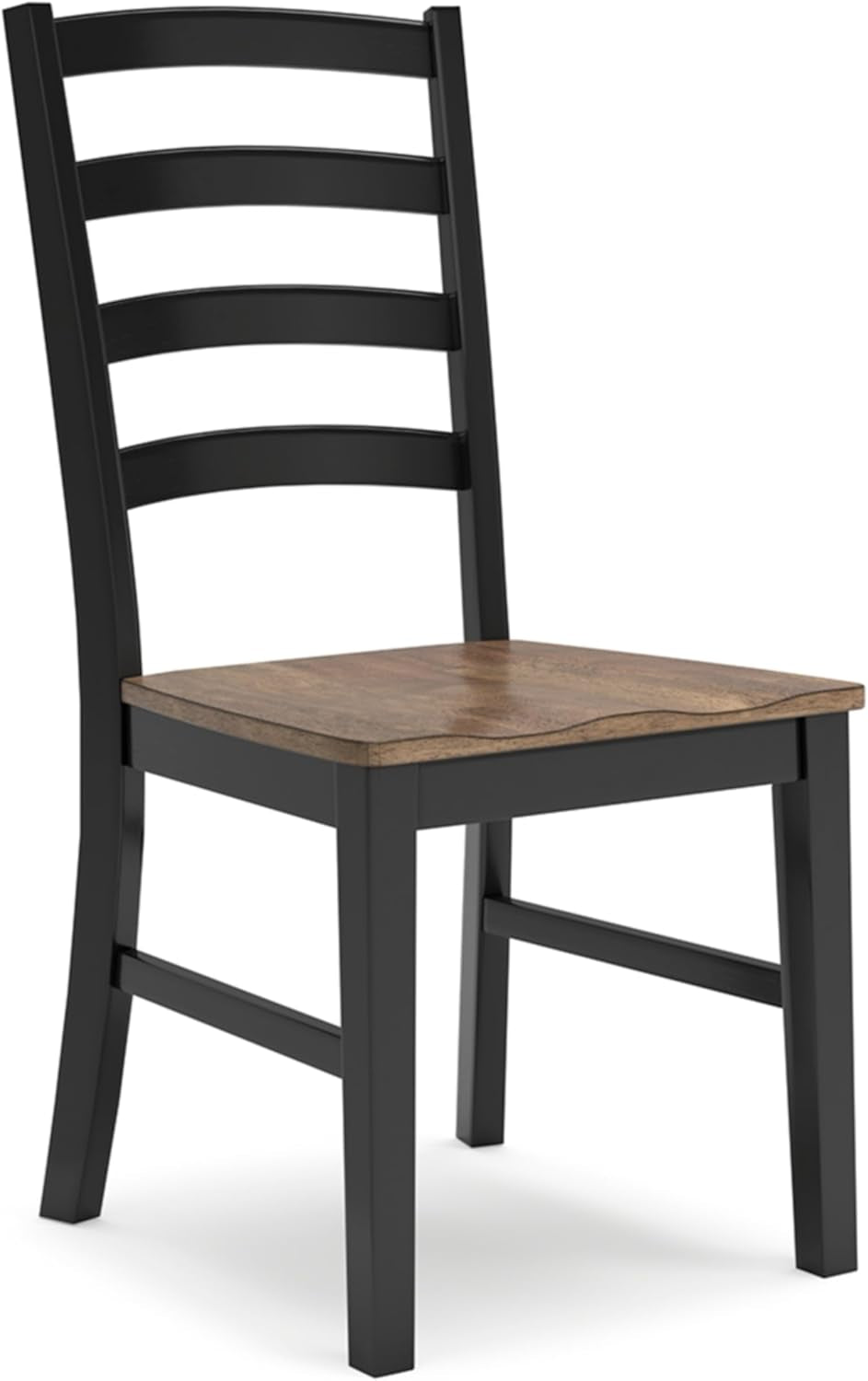 Wildenauer Rustic Armless Dining Chair, Set of 2, Black & Light Brown-2